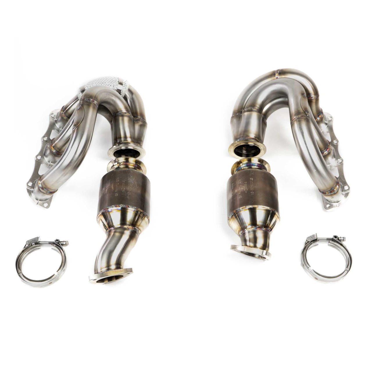 Fabspeed Porsche 981 Cayman GT4 / Boxster Spyder RENNKRAFT® Modular Headers with HJS Catalytic Converters (2015-2016)