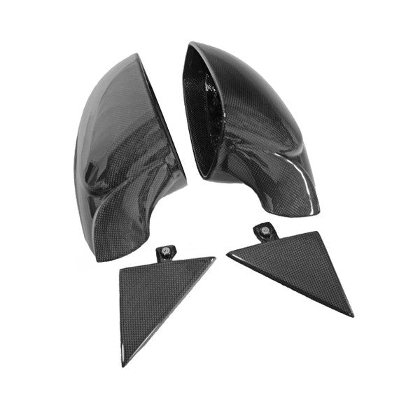 Carbon Fiber Mirror Housings With Triangle Trim - Ferrari 488 Pista