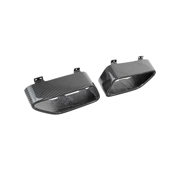 Carbon Fiber Silver Mesh Tail Pipe Tips - McLaren MP4-12C/650S
