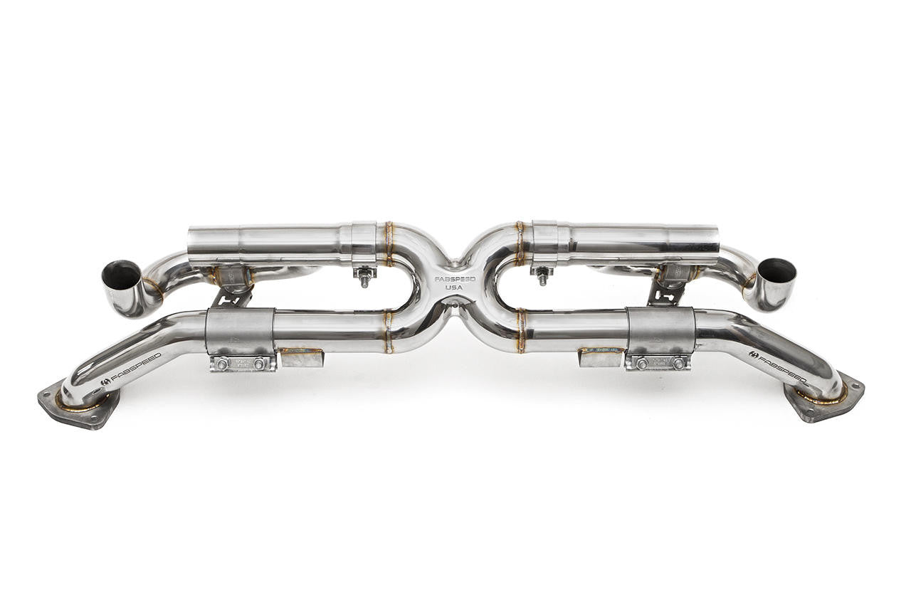Fabspeed Porsche 991 Carrera Valvetronic Center Muffler Bypass X-Pipe (Valved Exhaust Only) (2012-2016)